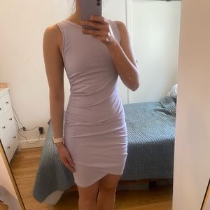 Leith Light Purple Ruched Dress